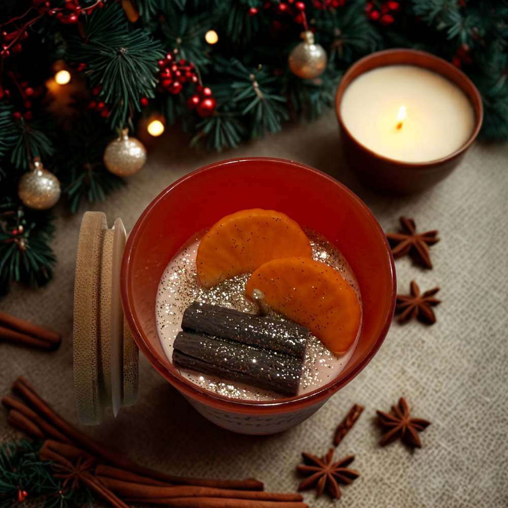 Bougie parfumée Mandarine - Cannelle - 130g – Image 2