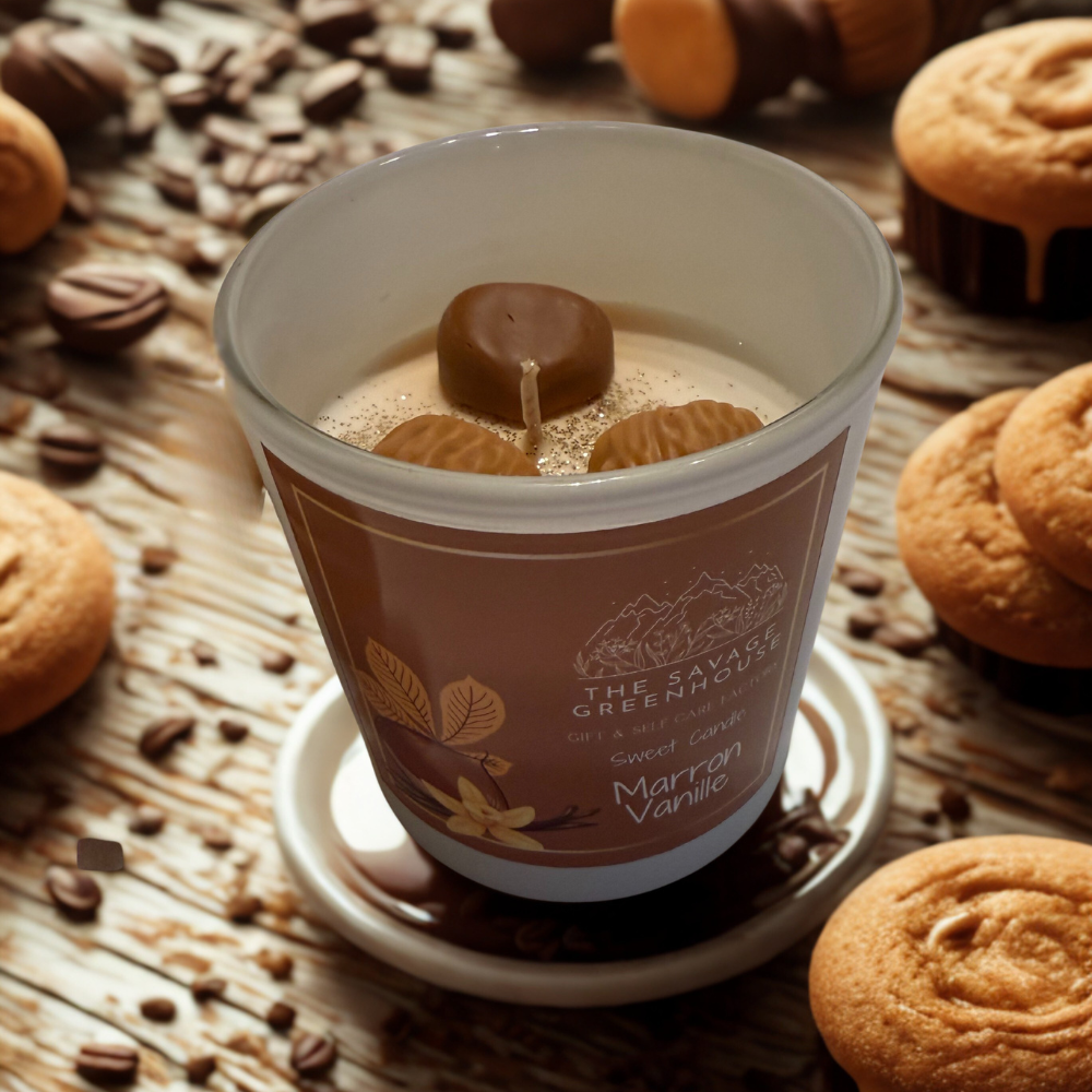 Bougie parfumée Marrons - Vanille - 250g